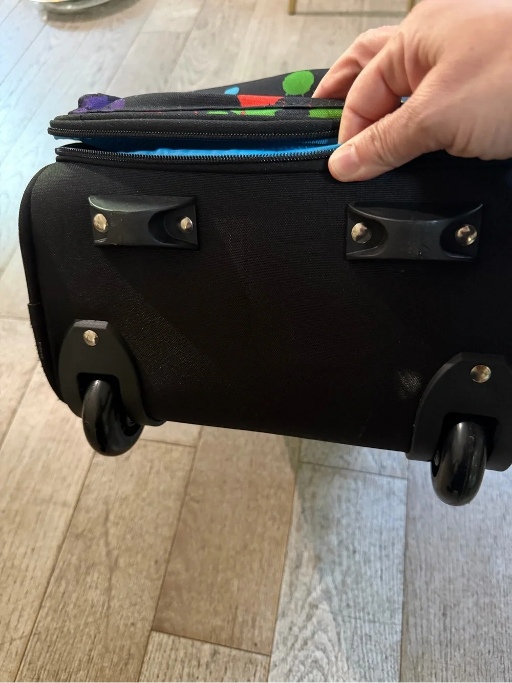 Fortnite Kids Black Multicolor Splash Rolling Backpack